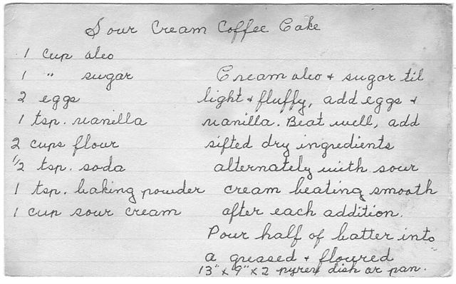 Coffe Cake recipe front 